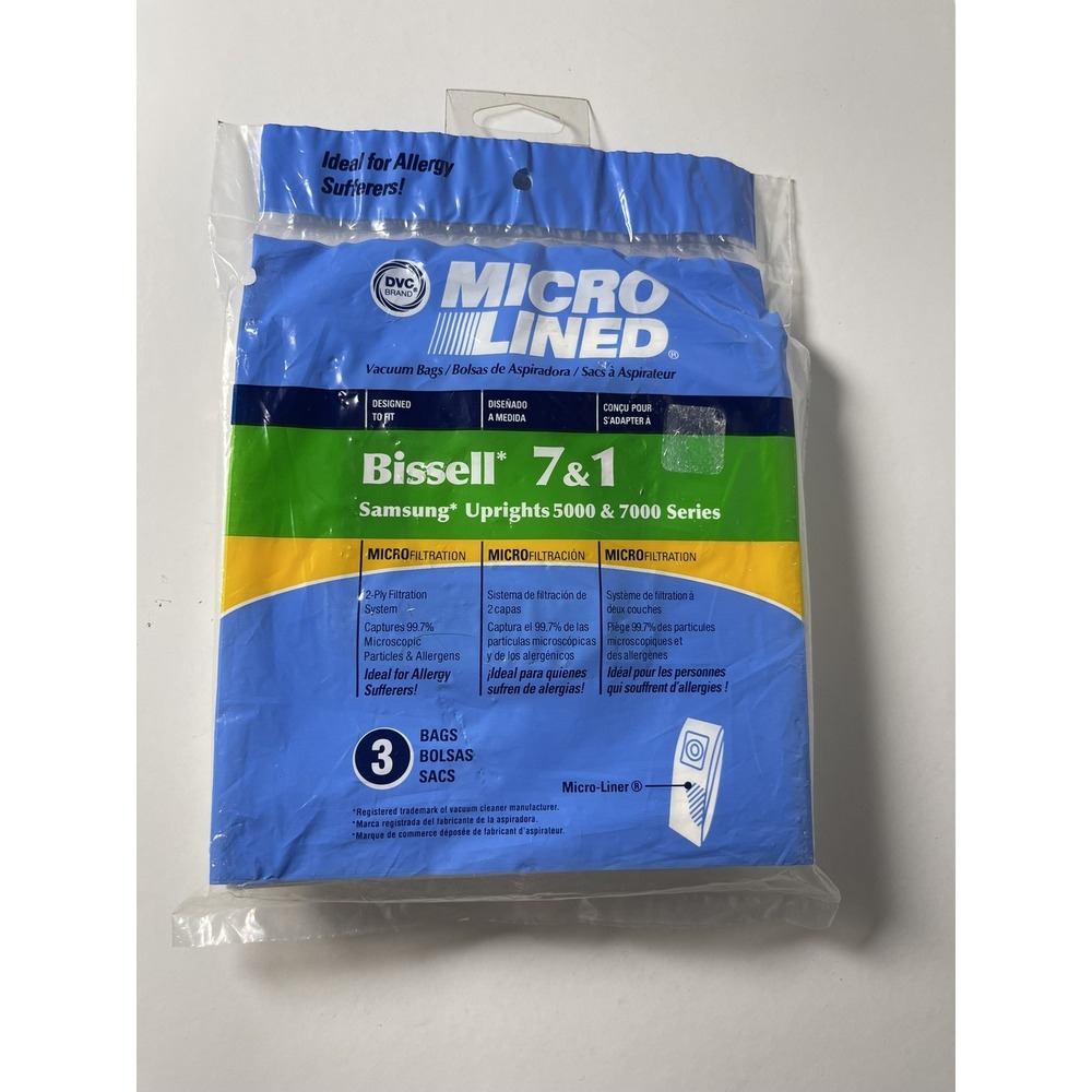 3 DVC Paper Bags for Bissell 32120, 447927 Plus Style 1/7 and Samsung 5000 7000